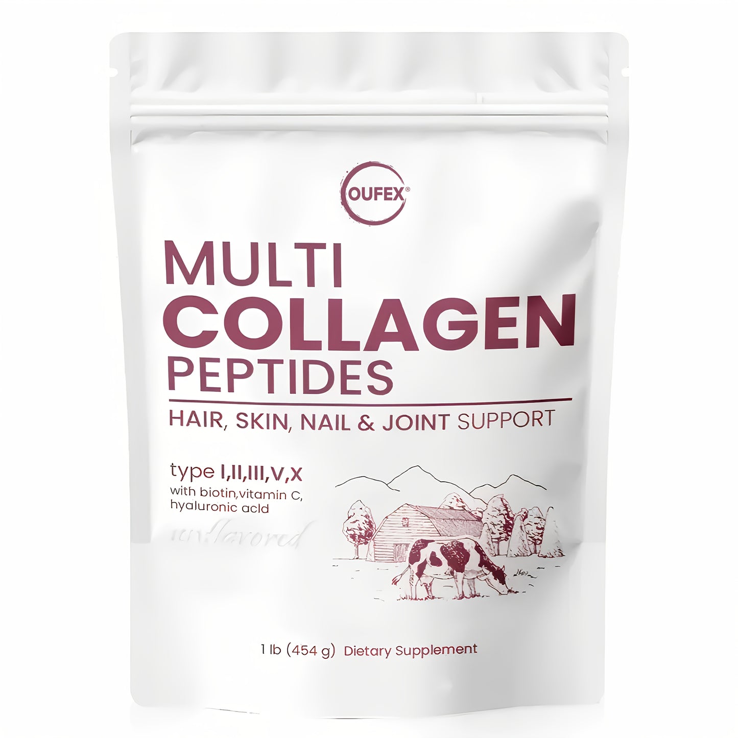 Multi-Source Collagen Peptides Powder – Unflavored, Joint & Skin Support
