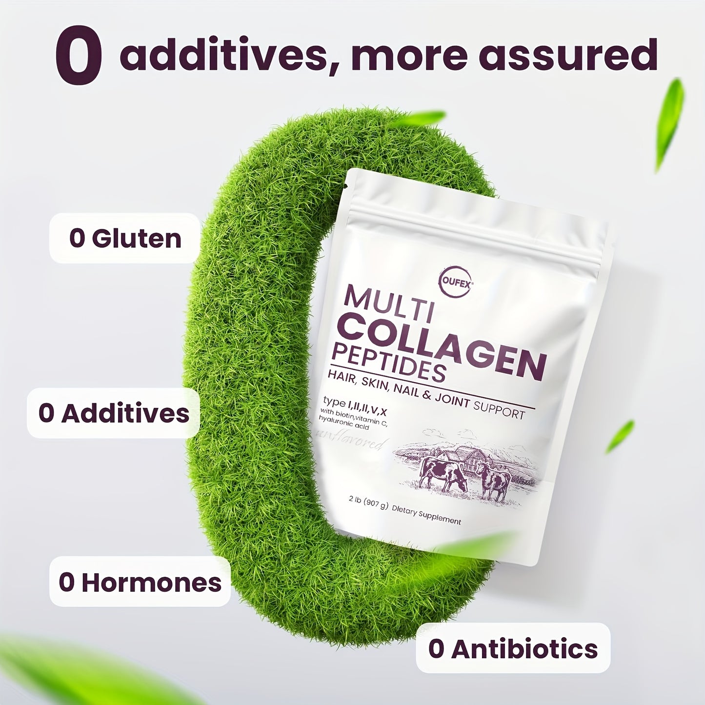 Multi-Source Collagen Peptides Powder – Unflavored, Joint & Skin Support