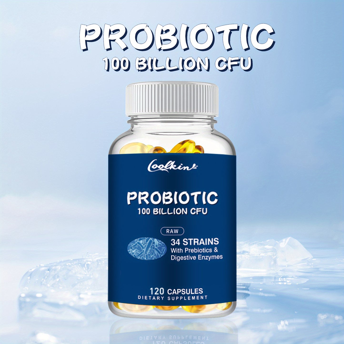 Probiotic 100 Billion CFU with Prebiotics – 120 Capsules