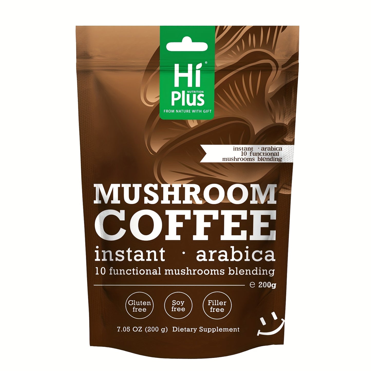 10-in-1 Mushroom Coffee Powder, 14oz – Immune & Energy Boost