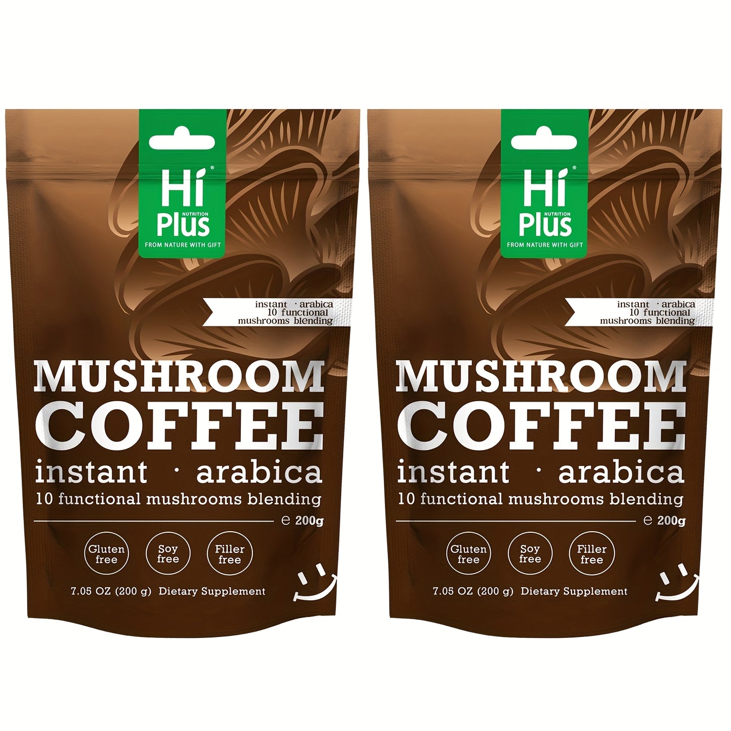 10-in-1 Mushroom Coffee Powder, 14oz – Immune & Energy Boost