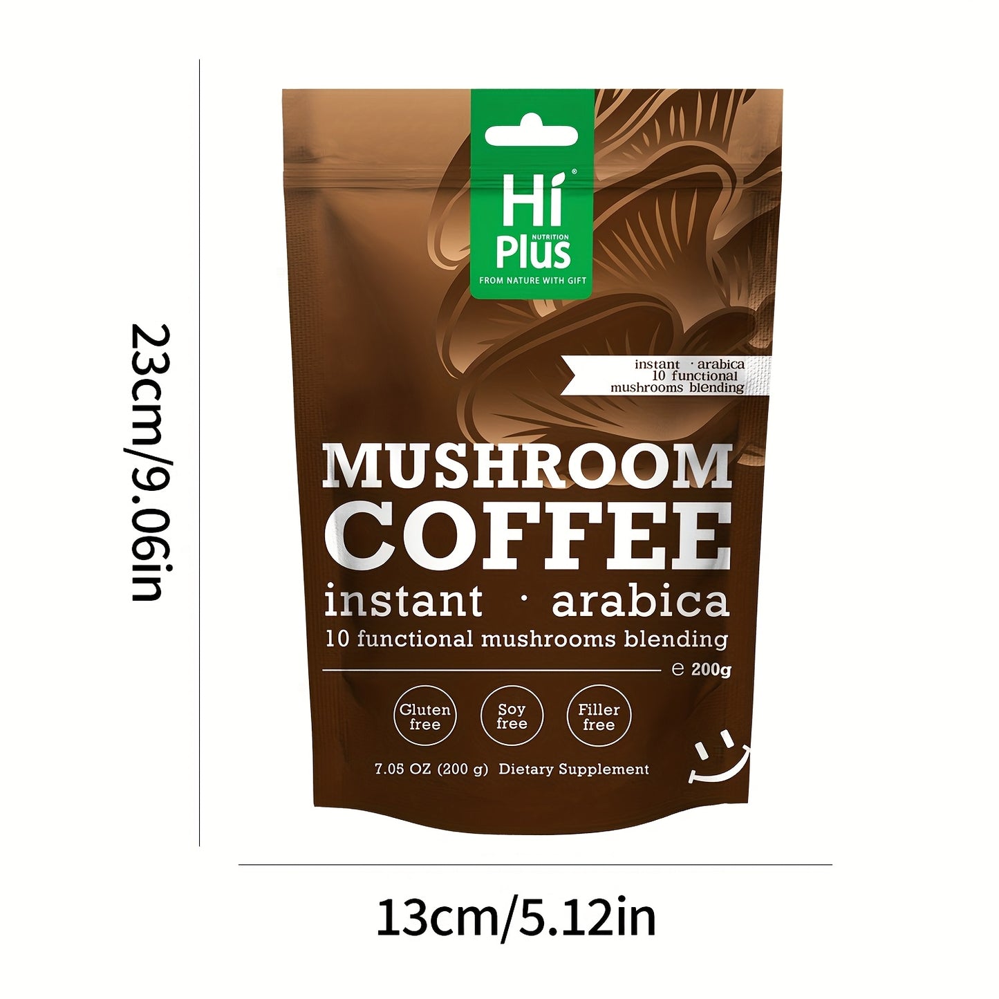 10-in-1 Mushroom Coffee Powder, 14oz – Immune & Energy Boost