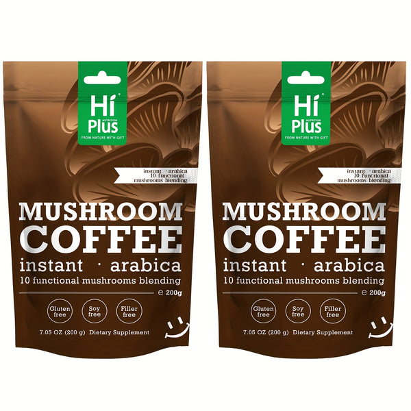 10-in-1 Mushroom Coffee Powder, 14oz – Immune & Energy Boost