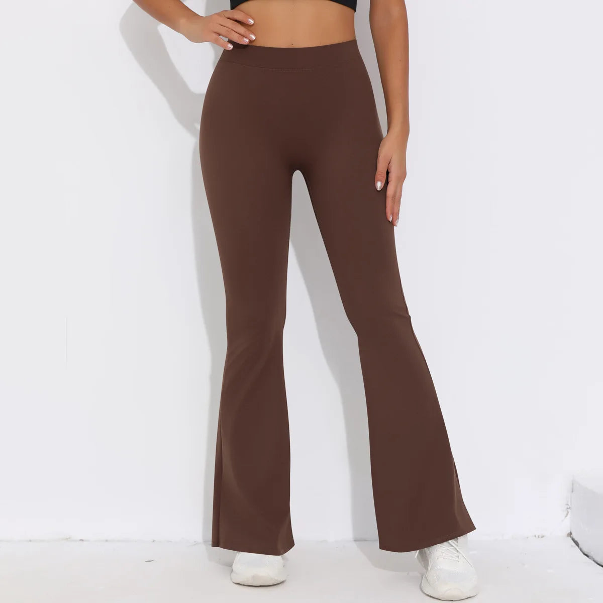 Women’s V-Back High-Waist Yoga Leggings – Hip-Lifting, Quick-Dry, Wide-Leg