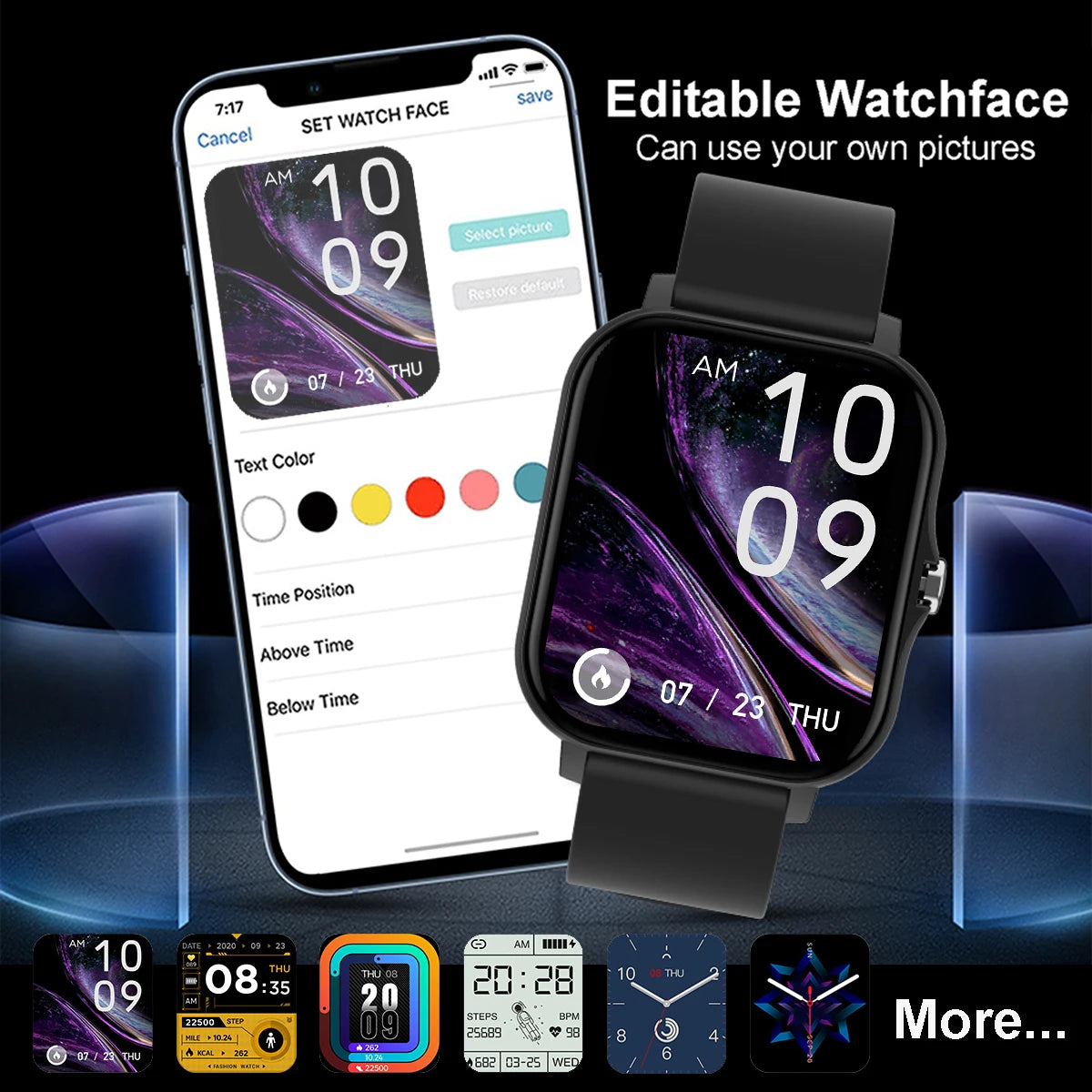 1.83" Waterproof Smart Watch – Calls, Fitness & Sleep Tracking