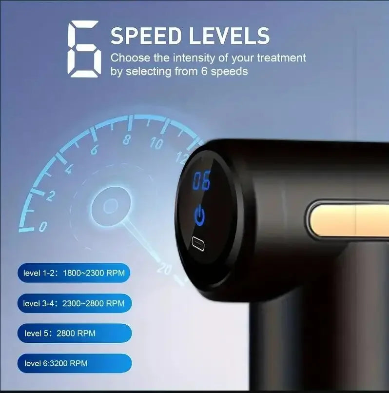 Rechargeable Massage Gun – 24W, 1200mAh, Full-Body Relaxation
