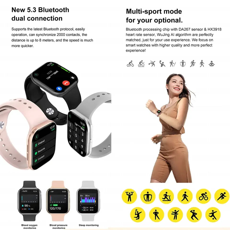 2025 Series 10 GPS Smart Watch – Bluetooth Calls, Waterproof, NFC for Android & iOS