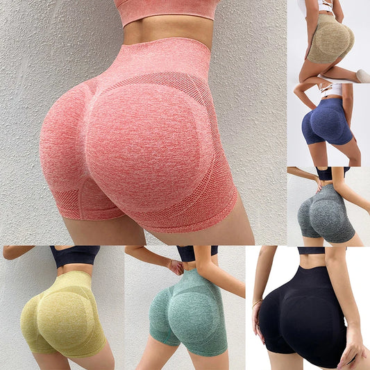 Women’s High-Waist Push-Up Gym Shorts – Quick-Dry Yoga & Running