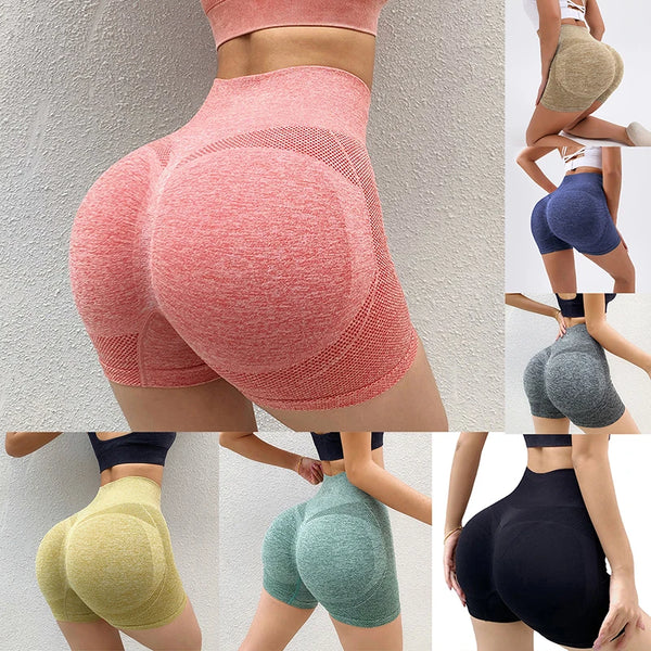 Women’s High-Waist Push-Up Gym Shorts – Quick-Dry Yoga & Running