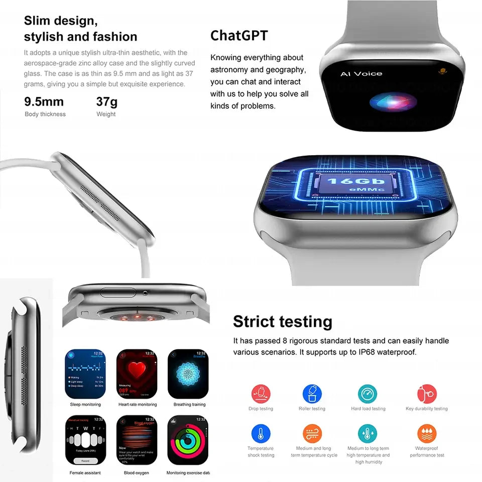 2025 Series 10 GPS Smart Watch – Bluetooth Calls, Waterproof, NFC for Android & iOS