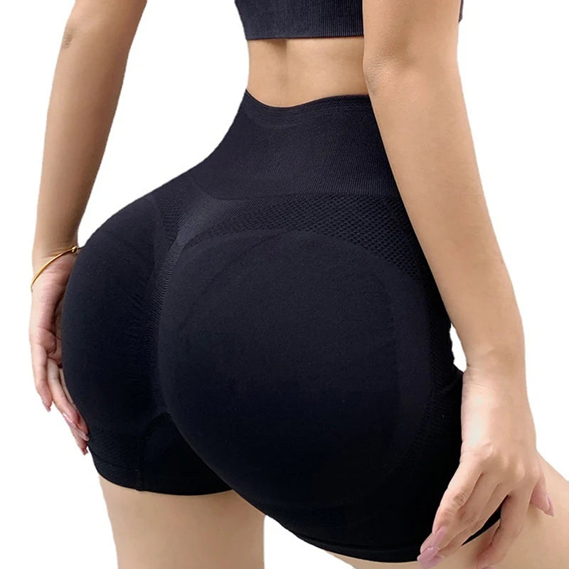Women’s High-Waist Push-Up Gym Shorts – Quick-Dry Yoga & Running