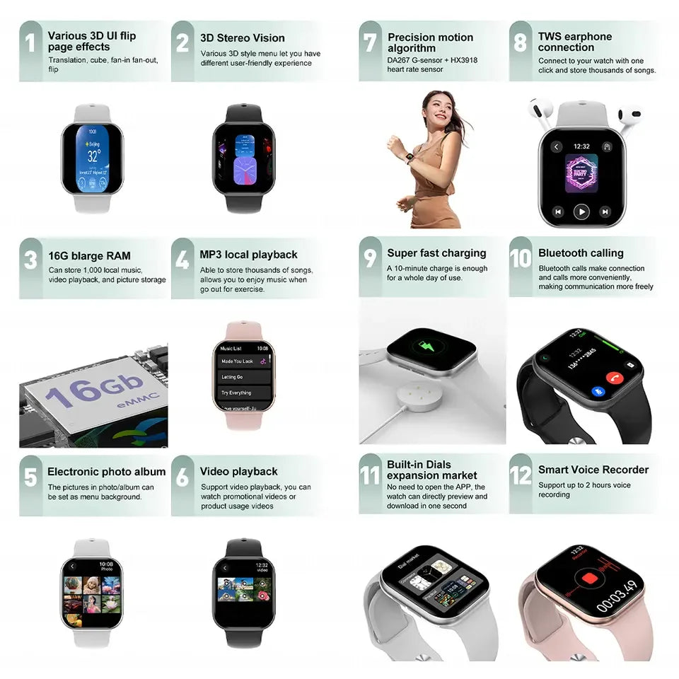 2025 Series 10 GPS Smart Watch – Bluetooth Calls, Waterproof, NFC for Android & iOS