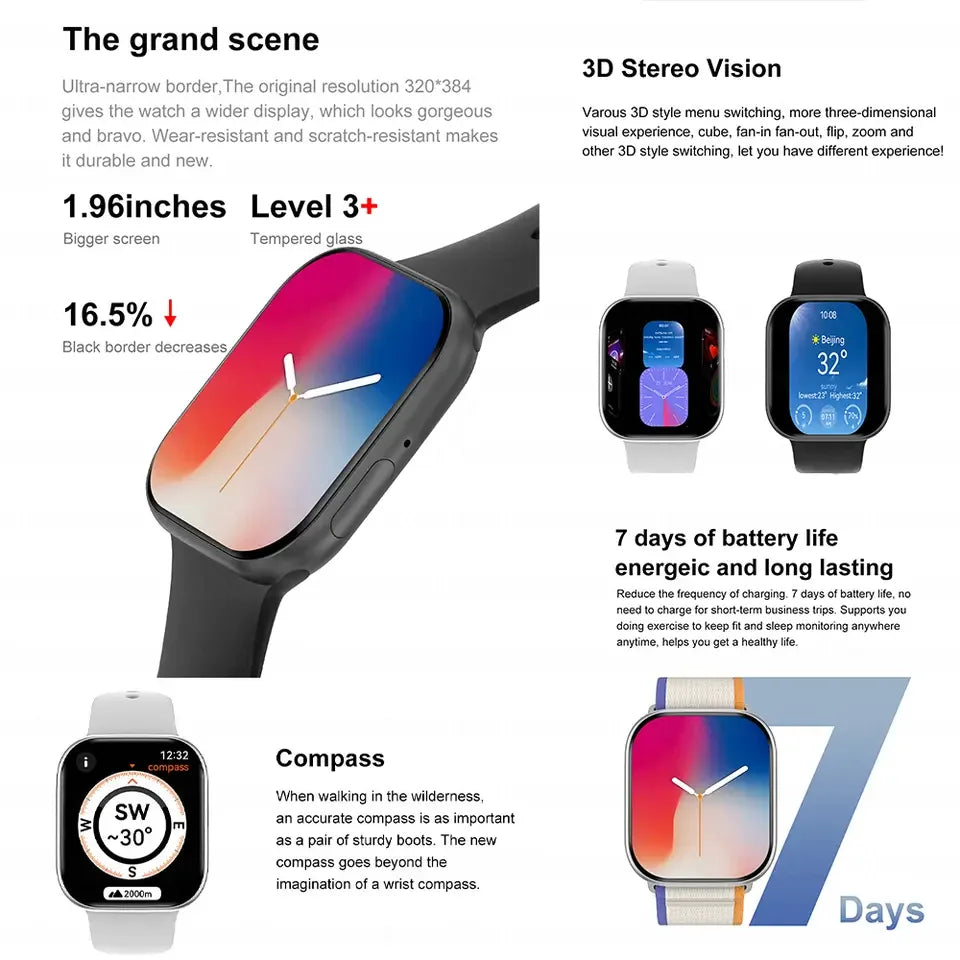2025 Series 10 GPS Smart Watch – Bluetooth Calls, Waterproof, NFC for Android & iOS